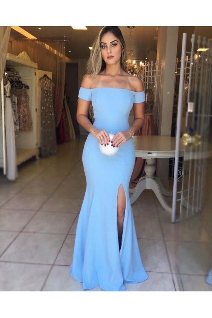 Mermaid Off-the-Shoulder Long Prom Dresses Formal Evening Gowns 6011061