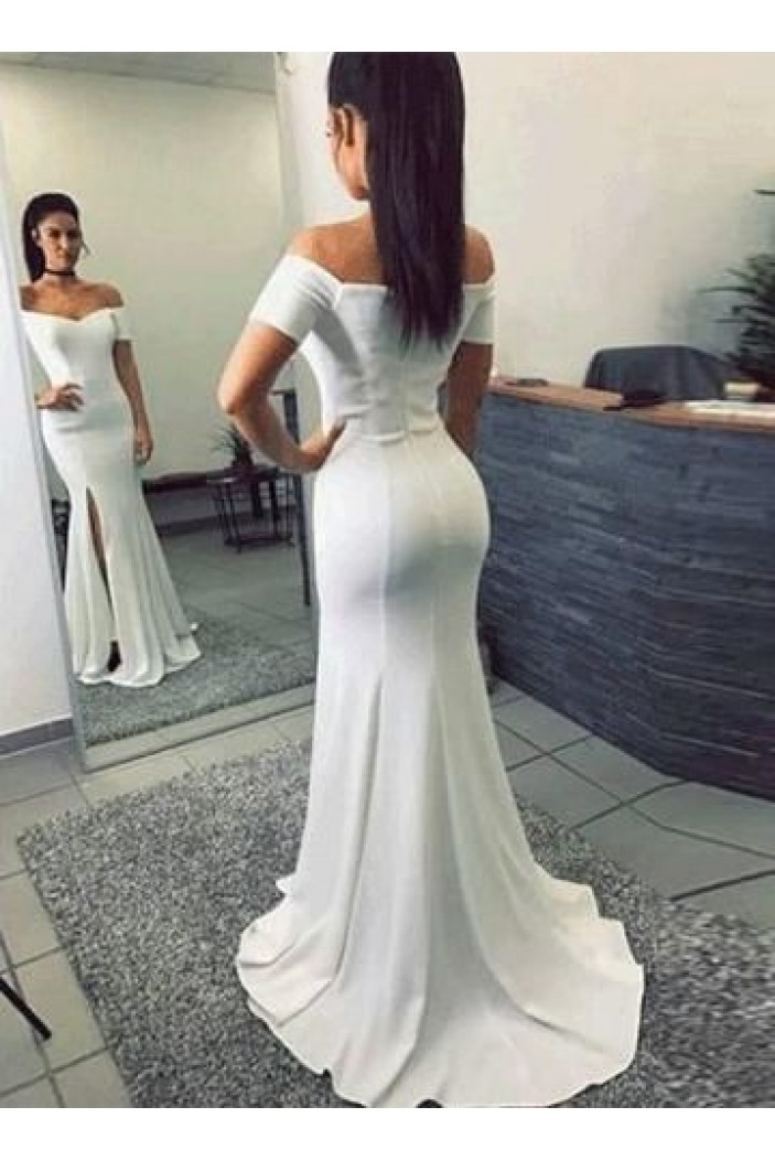 Mermaid Off-the-Shoulder Long Prom Dresses Formal Evening Gowns 6011070