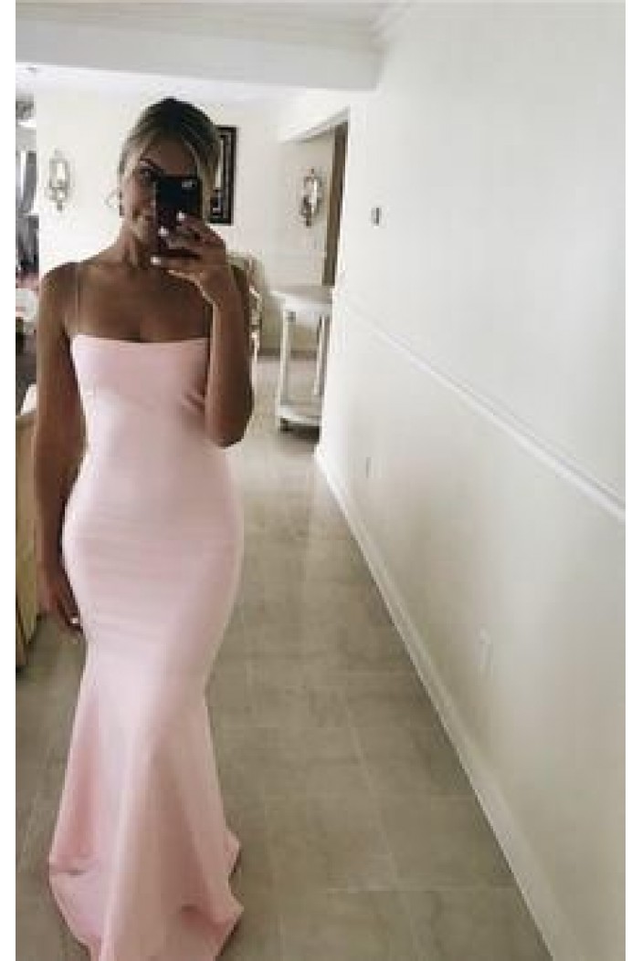 Long Pink Simple Prom Dresses Formal Evening Gowns 6011076