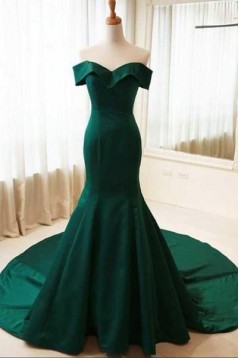 Mermaid Off-the-Shoulder Long Prom Dresses Formal Evening Gowns 6011128