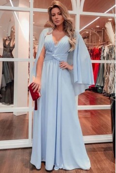 A-Line Chiffon Long Prom Dresses Formal Evening Gowns 6011135