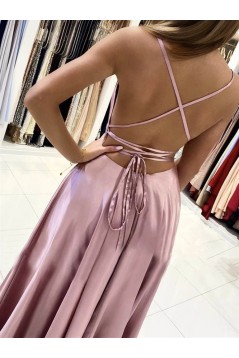 A-Line Spaghetti Straps Long Prom Dresses Formal Evening Gowns 6011147