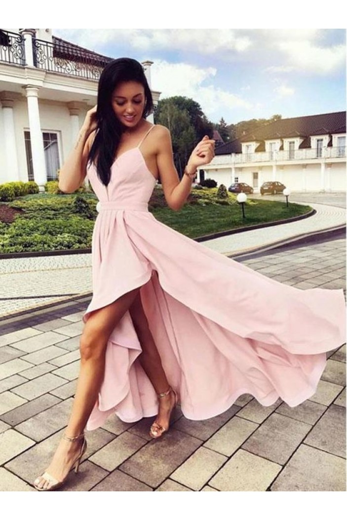 A-Line Asymmetrical Long Prom Dresses Formal Evening Gowns 6011184