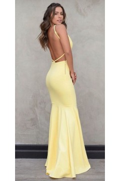 Mermaid Long Yellow Prom Dresses Formal Evening Gowns 6011195