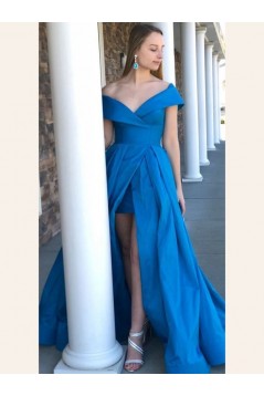 A-Line Royal Blue Long Prom Dresses Formal Evening Gowns 6011396