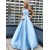 A-Line Beaded Long Prom Dresses Formal Evening Gowns 6011419