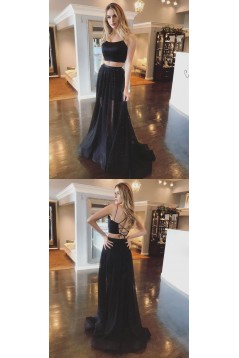 Long Black Two Pieces Prom Dresses Formal Evening Gowns 6011473