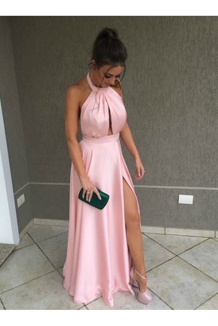 A-Line Long Pink Prom Dresses Formal Evening Gowns 6011486