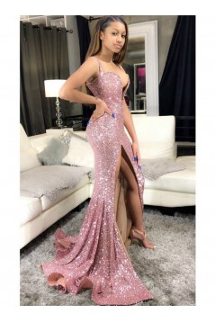 Mermaid Sequins Long Prom Dresses Formal Evening Gowns 6011494