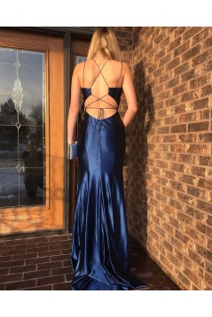 Long Navy Mermaid Prom Dresses Formal Evening Gowns 6011554