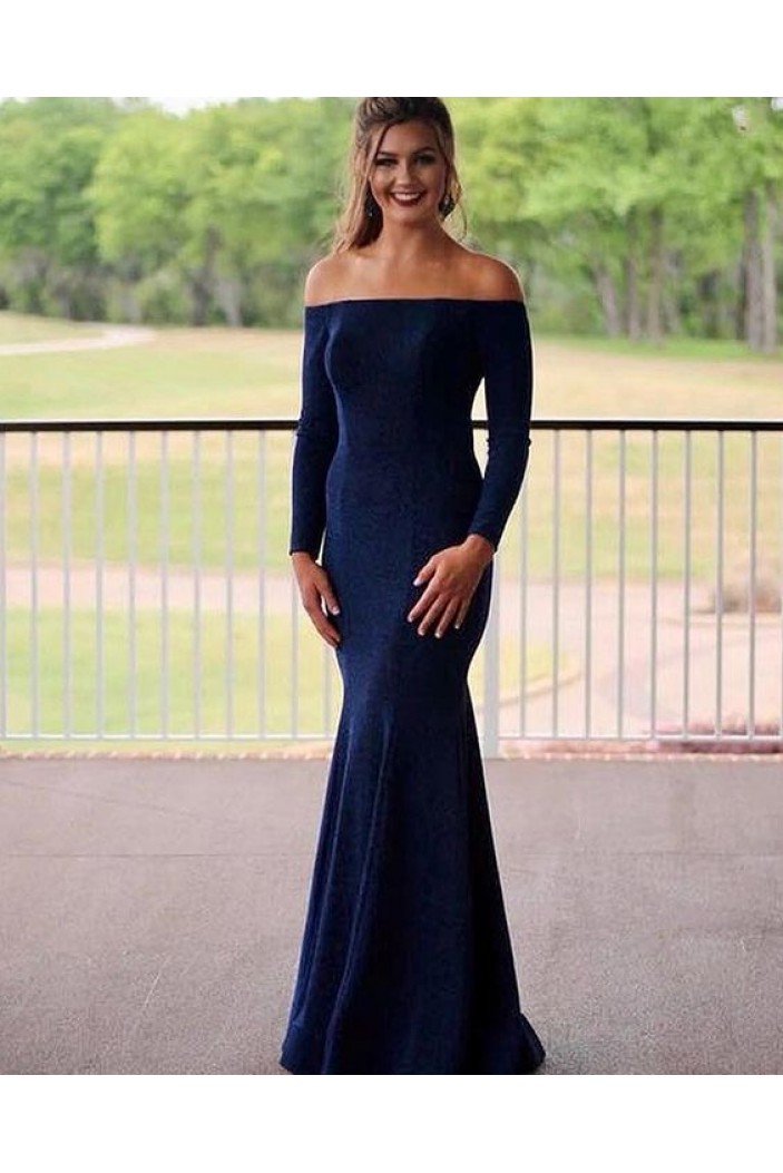 Mermaid Long Sleeves Prom Dresses Formal Evening Gowns 6011601