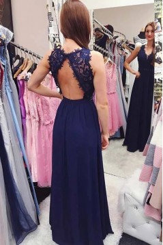 A-Line Beaded Lace Long Prom Dresses Formal Evening Gowns 6011619