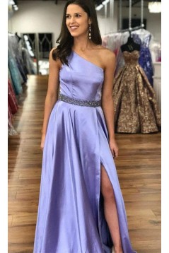 Beaded One-Shoulder Long Prom Dresses Formal Evening Gowns 6011652