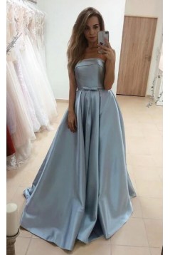 A-Line Strapless Long Prom Dresses Formal Evening Gowns 601837