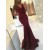 Mermaid Lace V-Neck Long Prom Dresses Formal Evening Gowns 601939