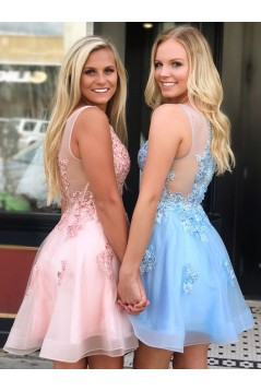 Short Beaded Lace Prom Dress Homecoming Graduation Cocktail Dresses 701131