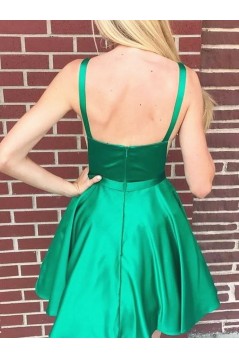 Short Green Prom Dress Homecoming Graduation Cocktail Dresses 701132