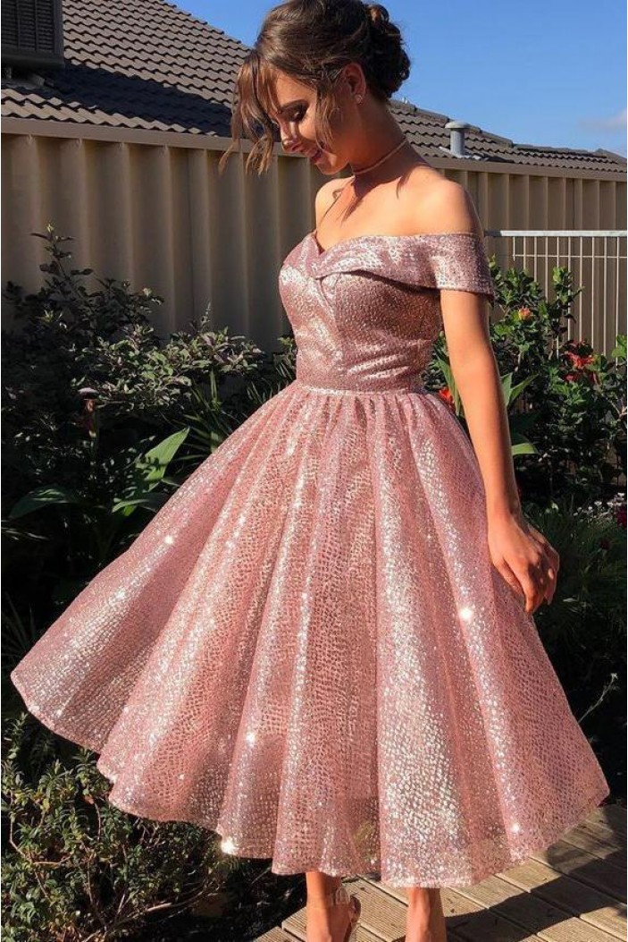 A Line Sparkle Prom Dress Homecoming Graduation Cocktail Dresses 701154 