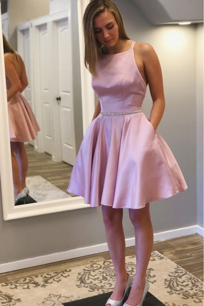 Short Pink Prom Dress Homecoming Graduation Cocktail Dresses 701157
