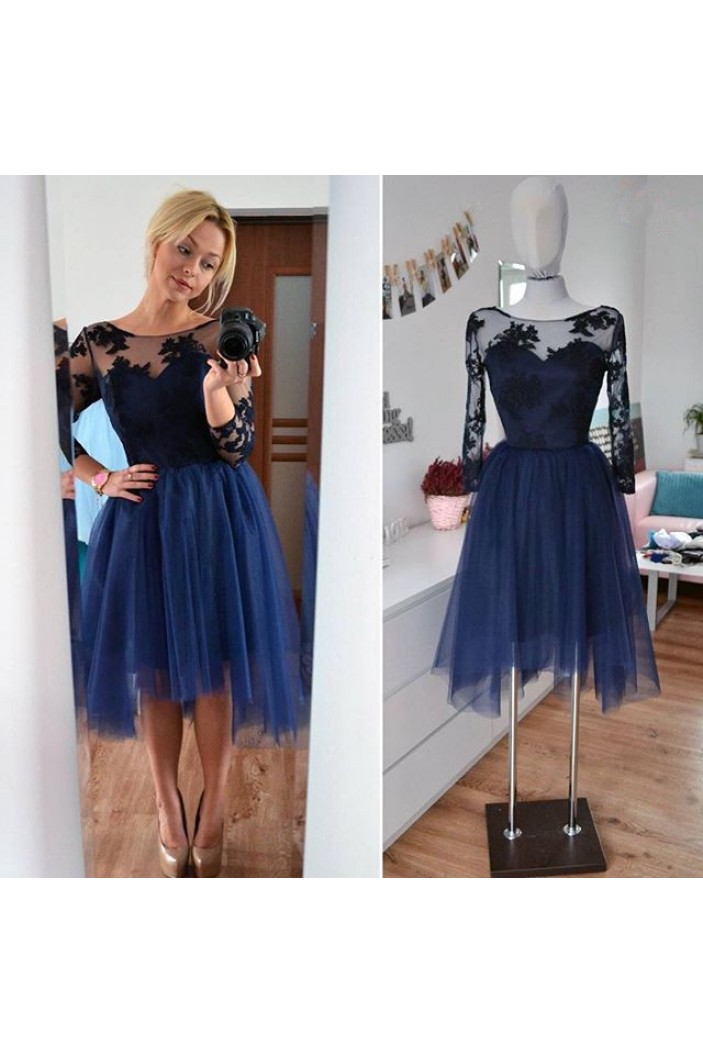 Short Lace Tulle Prom Dress Homecoming Graduation Cocktail Dresses 701189