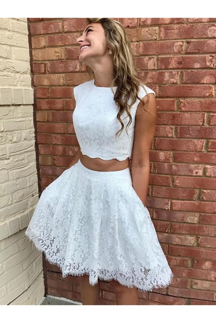 Short White Lace Prom Dress Homecoming Graduation Cocktail Dresses 701205