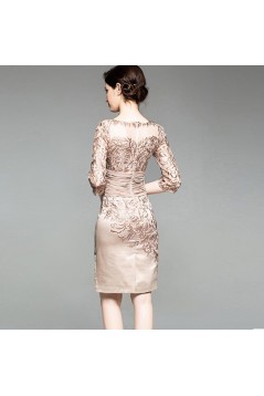 Short Lace Knee Length Mother of the Bride Dresses 702145