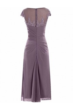 Short Chiffon and Lace Appliques Knee Length Mother of the Bride Dresses 702149