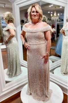 Elegant Sparkle Sequin Mother of the Bride Dresses 702159