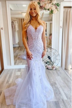 Long Mermaid Sweetheart Lace Prom Dresses 801036