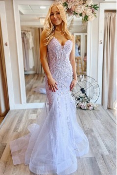Long Mermaid Sweetheart Lace Prom Dresses 801036