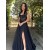 Long Black Lace and Tulle Prom Dresses 801051