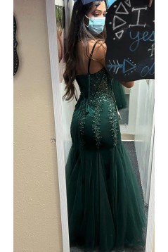 Mermaid Sweetheart Beaded Lace Long Prom Dresses 801082