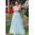 Light Blue One Shoulder Long Prom Dresses 801104