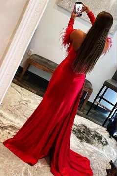 Long Red Sweetheart Prom Dresses 801106