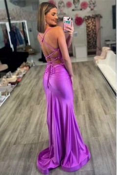 Mermaid Spaghetti Straps Long Prom Dresses 801115