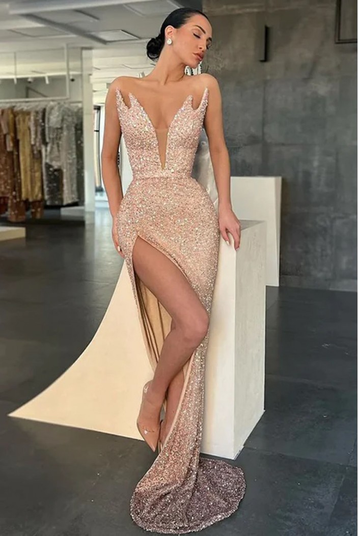 Long Sequins Prom Dresses Formal Evening Dresses 801183