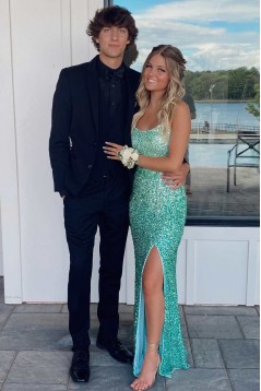 Mermaid Sequins Long Prom Dresses 801415