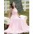 Long Pink Chiffon Prom Dresses Formal Evening Gowns 901053