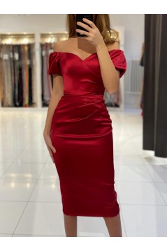 Sheath Red Prom Dresses Formal Evening Gowns 901092