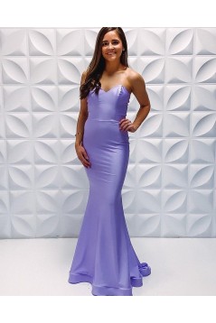 Mermaid Lavender Off the Shoulder Long Prom Dress Formal Evening Gowns 901184