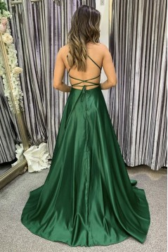 A-Line Long Green Prom Dress Formal Evening Gowns 901189