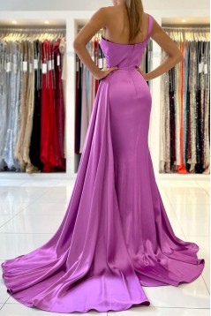 Mermaid One Shoulder Long Prom Dress Formal Evening Gowns 901251
