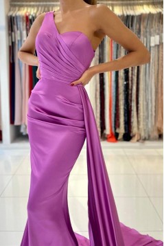 Mermaid One Shoulder Long Prom Dress Formal Evening Gowns 901251