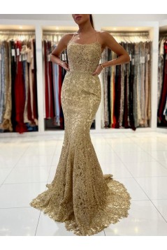 Mermaid Lace Long Prom Dress Formal Evening Gowns 901273