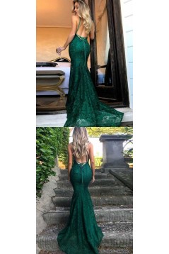 Mermaid Long Green Lace Prom Dress Formal Evening Gowns 901277