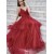 A-Line Long Burgundy Sparkle Tulle Prom Dress Formal Evening Gowns 901326