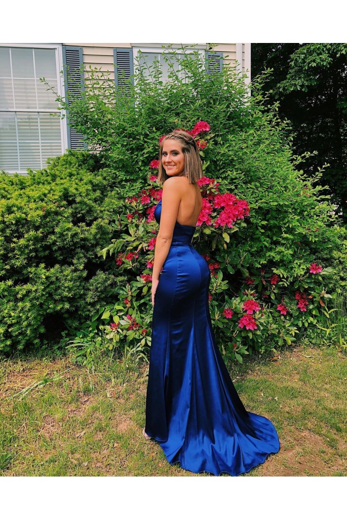 Long Royal Blue Two Pieces Prom Dress Formal Evening Gowns 901331