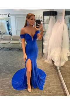 Long Royal Blue Mermaid Prom Dress Formal Evening Gowns 901411