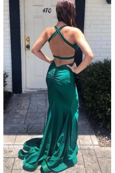 Long Green Mermaid Prom Dresses Formal Evening Gowns 901566