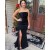 Long Black Strapless Mermaid Prom Dresses Formal Evening Gowns 901574